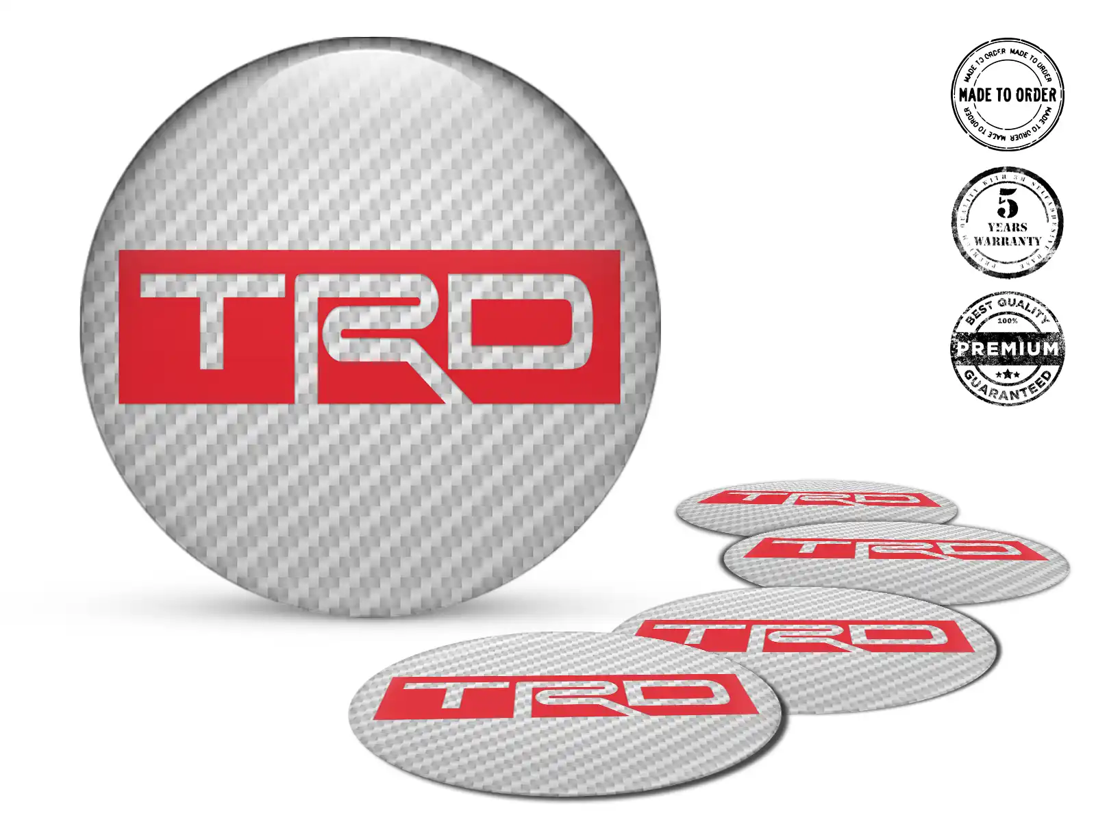 Toyota TRD Emblemas de Rueda Sports Empuje Temporal